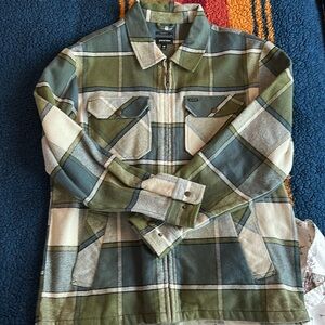 NWOT Brixton Heavyweight Zip Up Flannel